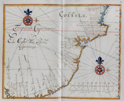 Carte du Cap de Bonne-Espérance (cabo da Boa Esperança) - Dutch School