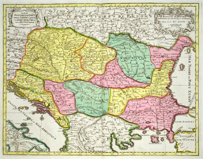 Carte du Royaume de Hongrie et des États qui sont unis à sa couronne, pub. par Jan Barend Elwe, Amsterdam, 1742 - Dutch School