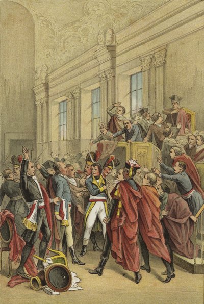 Napoléon expulsant le Conseil des Cinq-Cents de ses chambres, Coup d