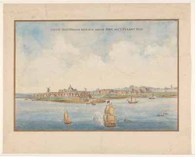 Nouvelle-Amsterdam et Manhattan, vers 1660 - Dutch School