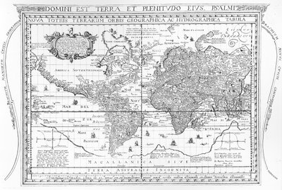 Nova Totius Terrarum Orbis Geographica Ac Hydrographica Tabula, 1642 - Dutch School