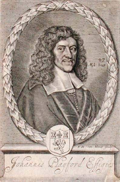 Portrait de John Playford (1623-86) gravé par Frederick Hendrick van Hove (c.1628-98) (gravure) - Dutch School