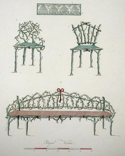 Sièges rustiques, de 