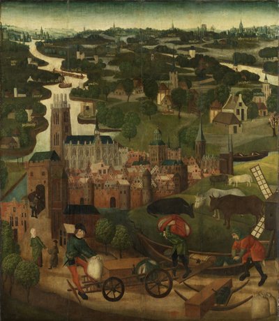 Inondation de Sainte Élisabeth par le Maître des panneaux de Sainte Élisabeth, vers 1490-95 - Dutch School