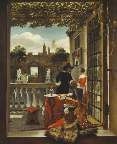 La terrasse, c.1655-65 - Dutch School