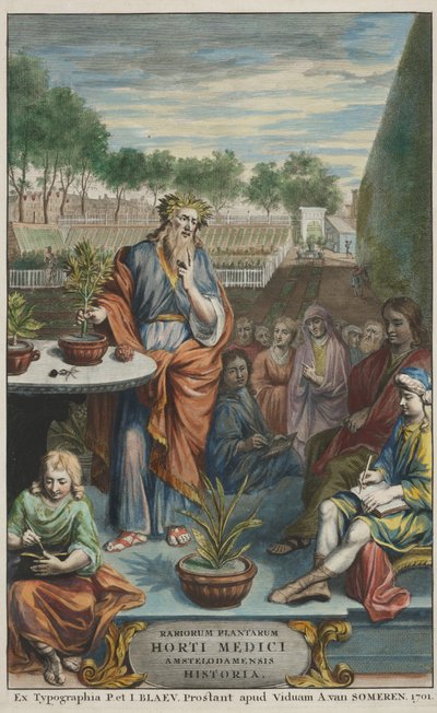 Page de titre de "Horti Medici Amstelodamensis Rariorum Plantarum Historia" vol. II, par Jan Commelin et Caspar Commelin - Dutch School