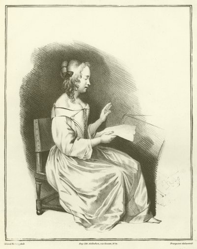 Femme lisant une lettre - Dutch School