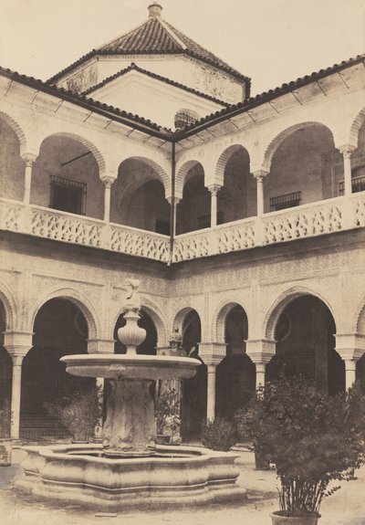 Espagne. Séville, Cour de la Maison du Duc de Medina Celi dite Maison de Pilate - E.K. Tenison