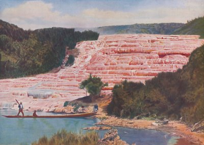 Beauté éclatante des terrasses roses de Nouvelle-Zélande avant leur destruction totale, vers 1935 - ENA