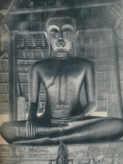 Gloire du sanctuaire central au Wat Suthat, Bangkok, vers 1935 - ENA
