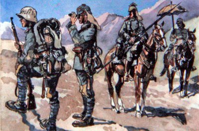 Uniformes allemands de 1917, Front macédonien - E. (after) Dobrich