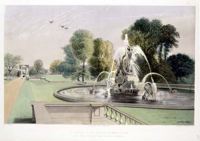 Fontaine Saint-Georges et le Dragon, Holkham (pub. par Thomas McLean) - E. Adveno Brooke