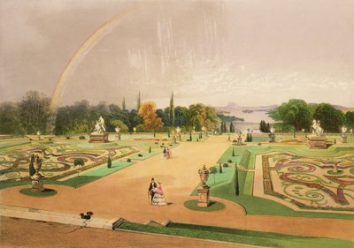 Vue dans les jardins d