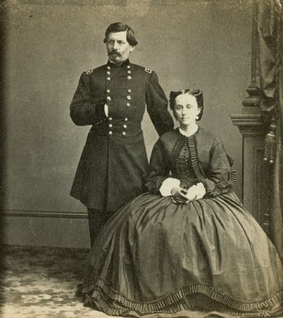 Le général de division George B. McClellan et sa femme, publié par Anthony