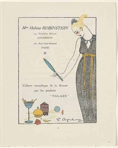 Gazette du Bon Ton, 1914 - No. 6, p. IX : Publicité Helena Rubinstein - E. Ayres
