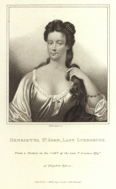 Henrietta St John Lady Luxborough - E. Bocquet