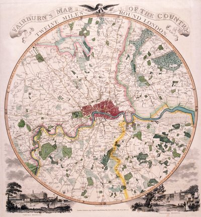 Carte de Londres, 1798 - E Bourne