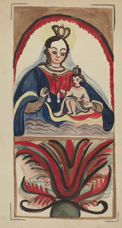 Retable - Vierge et Enfant - E. Boyd