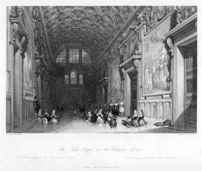 La Salle Regia au Vatican, Rome, 19e siècle - E. Challis