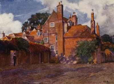 Eton : Un coin de la cour de Weston - E. D. Brinton