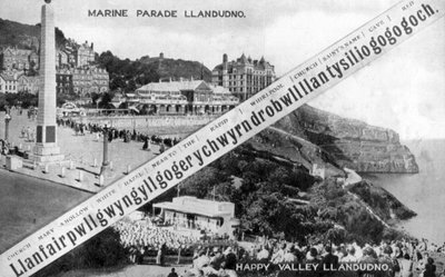 Happy Valley et Marine Parade, Llandudno, 20ème siècle - E. Dennis