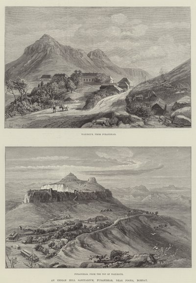 Un sanatorium de colline indienne, Purandhar, près de Poona, Bombay - E. Jennings