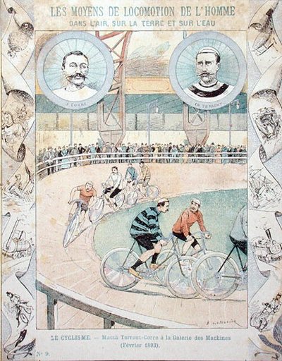 Charles Terront et Jules Corre à la Galerie des Machines en février 1893, d