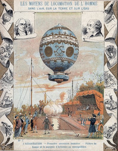 Premier vol en montgolfière habité, Pilâtre de Rozier et le marquis d