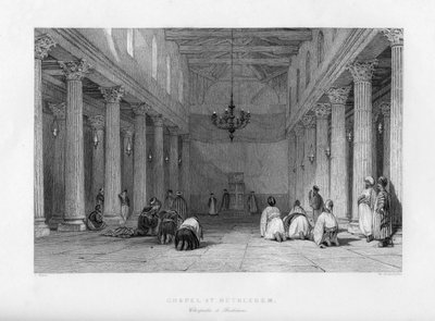 Une chapelle à Bethléem, Israël, 1841 - E. Redclyffe
