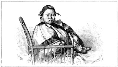 Femme aux pieds bandés, Chine - Etienne Antoine Eugene Ronjat