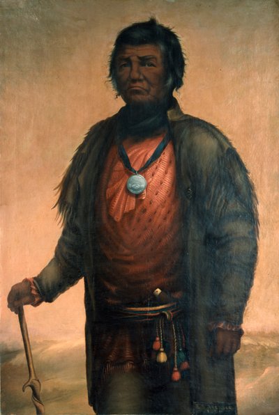 Portrait de Shabbona, chef Potawatomi, 1859 - E. S. Webber