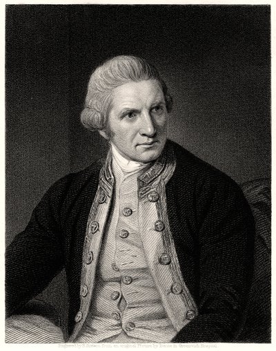 Capitaine Cook, 19e siècle - E. Scriven