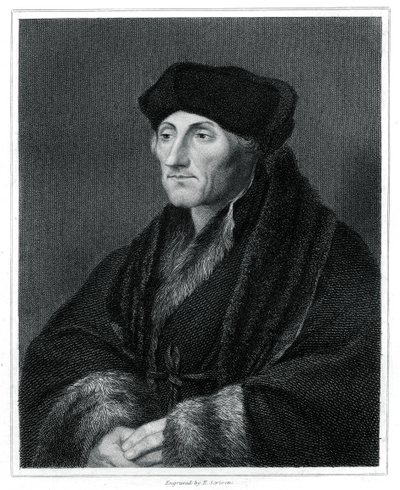 Érasme de Rotterdam, humaniste de la Renaissance, 1833 - E. Scriven