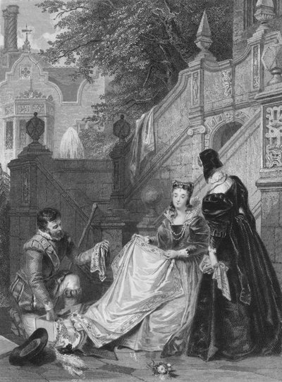 Scène de Kenilworth de Sir Walter Scott. Wayland, Amy Robsart et Janet, 1834 - E. Smith