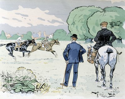 Équitation - dessin de Thelem - E. Thelem