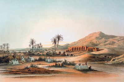 Temple de Séthi Ier à Qurnah, Égypte, 19ème siècle - E Weidenbach