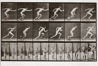 Homme courant, Planche 59 de Animal Locomotion, 1887 - Eadweard Muybridge