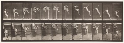 Planche 152. Sauter; saut en hauteur en ligne droite (chaussures) - Eadweard Muybridge