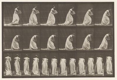 Planche 199. Révérence, éventail dans la main droite - Eadweard Muybridge