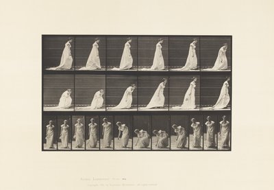 Planche 209. Se penchant et soulevant un mouchoir, 1885 - Eadweard Muybridge