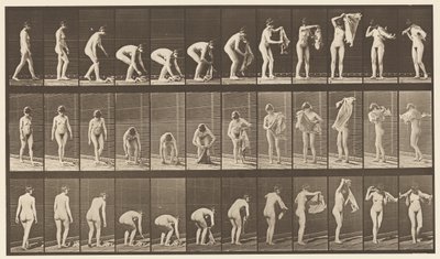 Planche 227. Soulevant un tissu du sol, 1872-1885 - Eadweard Muybridge