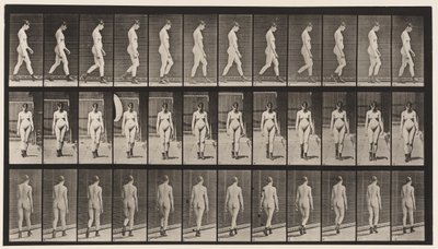 Planche 22. Marche, avec des bottes à talons hauts, 1872-1885 - Eadweard Muybridge