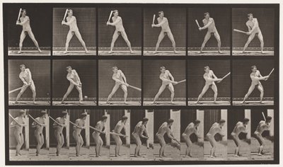 Planche 275. Base-ball; Frapper (balle basse) - Eadweard Muybridge