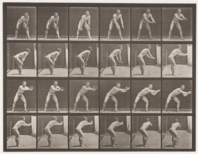 Base-ball; Attraper, 1885 - Eadweard Muybridge