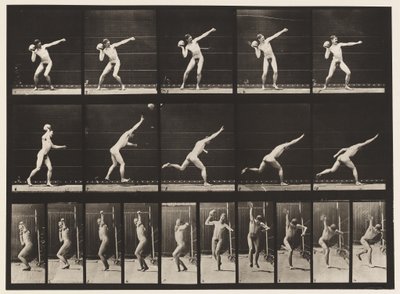 Planche 314. Lancer une pierre de 20 livres - Eadweard Muybridge