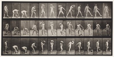 Plaque 317. Soulever une pierre de 70 lb - Eadweard Muybridge