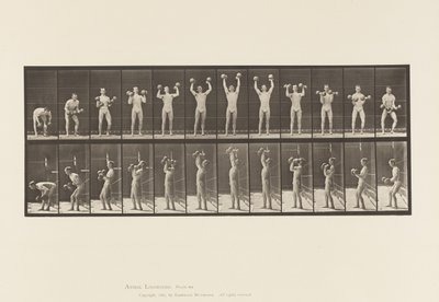 Planche 322. Homme Soulevant des Haltères - Eadweard Muybridge