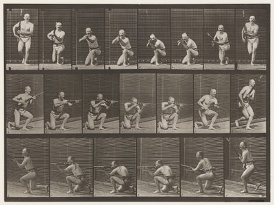 À genoux, tirer et se relever - Eadweard Muybridge
