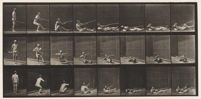 Couché sur le dos et tirant - Eadweard Muybridge