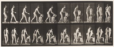 Plaque 415. Toilette, se préparer à mettre des vêtements - Eadweard Muybridge